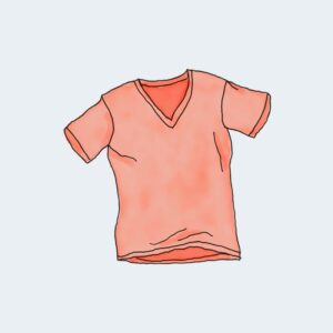 Camiseta com decote em V
